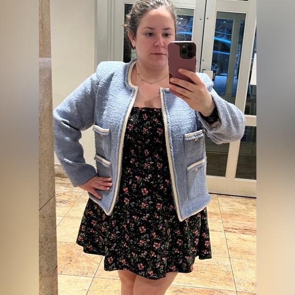 JCrew Frances Lady Jacket in Maritime Blue Tweed 16 - Picture 3 of 5